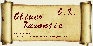 Oliver Kusonjić vizit kartica